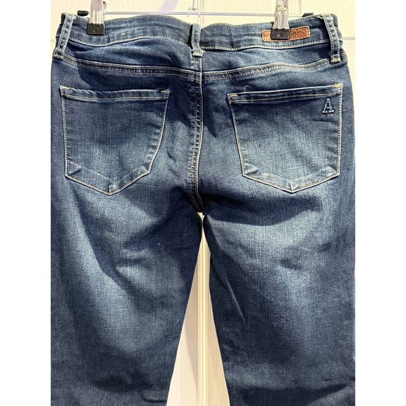 Articles of Society Dark Wash Skinny Jeans Raw Frayed Hem 24 Inseam - Picture 4 of 15